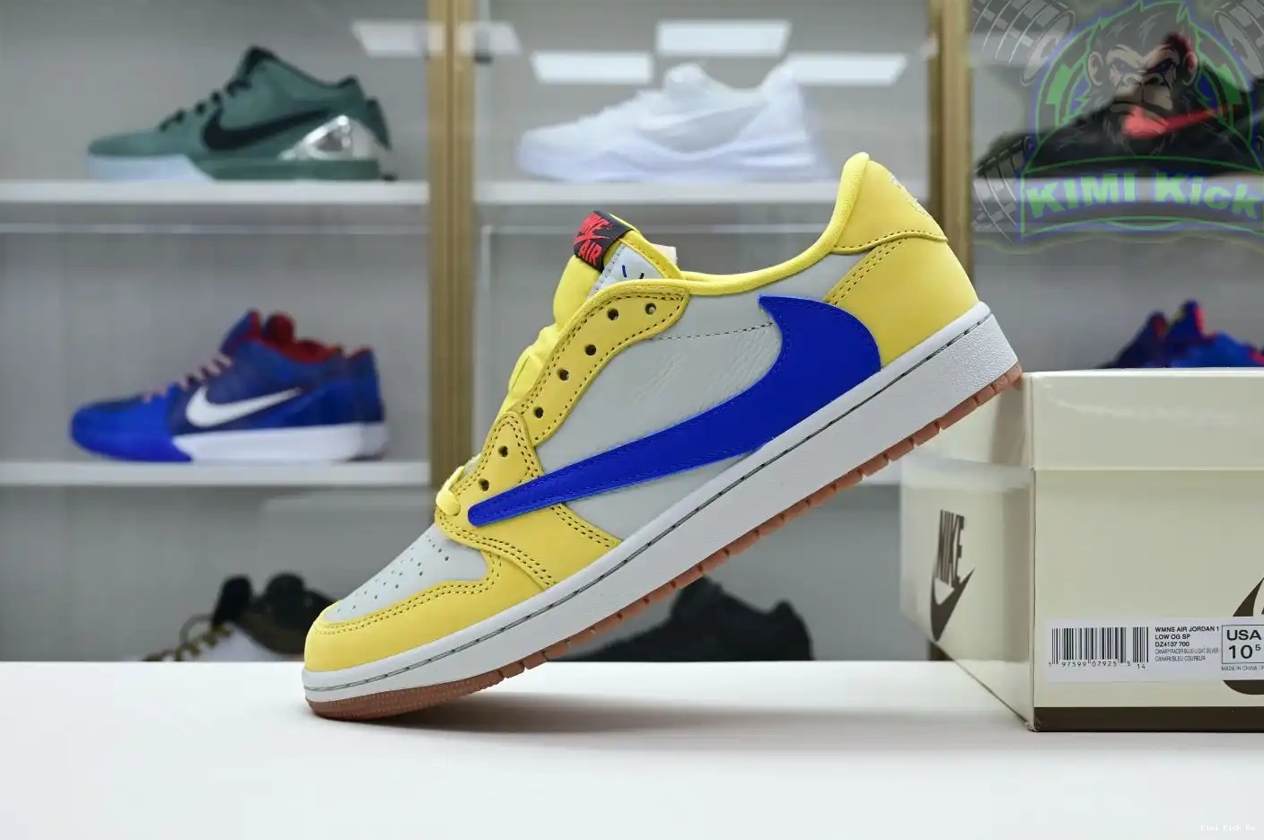 Kimikick Air 1Low x Jordan Canary Scott Travis Jordan 0325